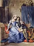 Eugène Delacroix: Paolo et Francesca, watercolor, 1825