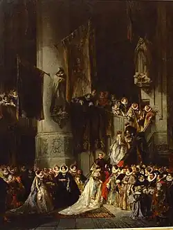 A Ceremony in the Church of Delft by Eugène Isabey