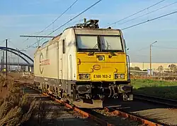 TRAXX F140 MS locomotive in Zwankendamme near Zeebrugge, Belgium (2015)