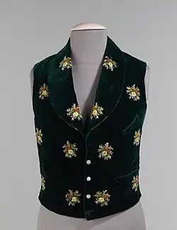 1838 American embellished evening vest