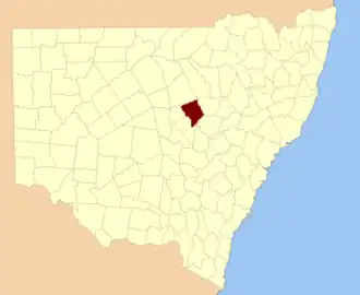 Location in New South Wales