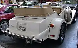 Rear view of an Excalibur Limited Edition 100