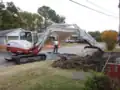 Excavating contaminated soil