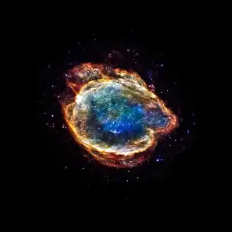 Red, green and blue represent low, medium and high-energy X-rays – Chandra.[13]
