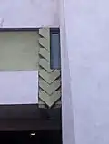 Detail of the Beverly Johnson House.