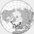 Approximate depiction of the ash cloud at 18:00 UTC on 22 April 2010.