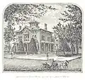 Residence of David Ward in the southwest corner of Cass and Temple, was built in 1864 and demolished in 1940s.