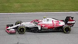 An Alfa Romeo Racing C41, with Alfa red combined with Swiss white (2021)