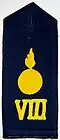 Shoulder strap m/1910 for private of the Boden-Karlsborg Artillery Regiment.