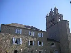 The bell tower in Chaudeyrac