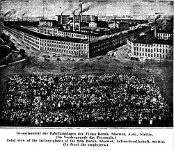 Factory plant Stoewer with employees