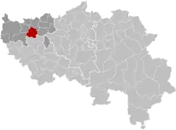 Location of Faimes in the province of Liège