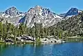 Left to rightː Falcor Peak, Painted Lady, Mount Rixford, Glacier Spike