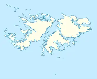Map showing the location of Bull Point