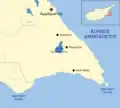 Deryneia and its surrounding area