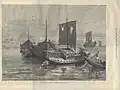 Famine in Bengal: Grain-boats on the Ganges. Illustrated London News, March 21, 1874.