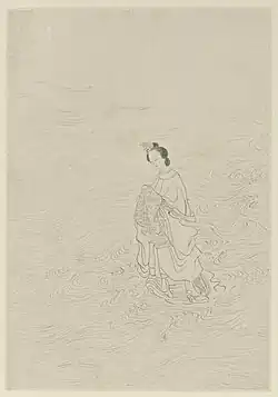 Zhinü crossing the River of Heaven, as painted by Gai Qi, 1799.