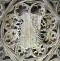Vault of Poyntz Chapel in St Mark's, Bristol, with vair in 11 rows