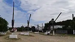 Well poles in Păunești