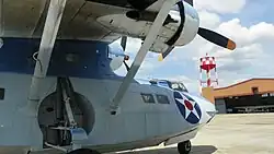 The museum's Consolidated PBY Catalina with the main building and North Hangar in the background