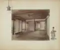 Rooms, 1886. Hand-coloured albumen print on a decorated album page. Interior of a house, Japan