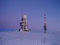 Weather radar with the new Feldberg Tower in the background