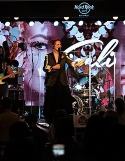 Feli at Hard Rock Cafe Bucharest in October 2022