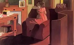 Interior with Couple and Screen (Intimacy), 1898, tempera on board