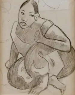 Femme accroupie by Paul Gauguin