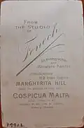 19th-century Fenech photography studio ad in Cospicua