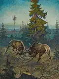 Fighting deer, 1940