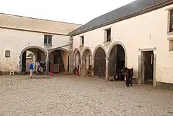 The garages with arched gates