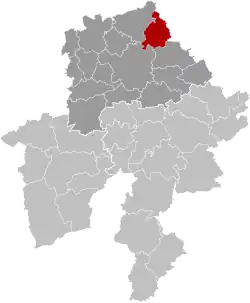 Location of Fernelmont in Namur Province