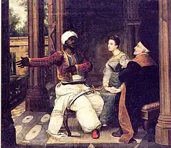 Otelo presentándose al dux de Venecia y a su hija (1837), by Antonio Ferrán.