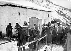 Radomir Putnik carried by bearers