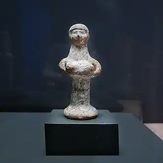 A baked clay figure (7th century B.C.) from Bethlehem