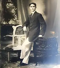 Filipino man wearing balloon pants with an oversized coat