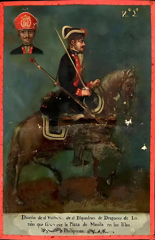 Filipino Dragoon horseback 1786