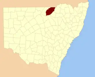 Location in New South Wales