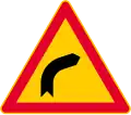 Dangerous curve to right (formerly used )