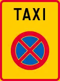 Taxi stopping zone (formerly used )