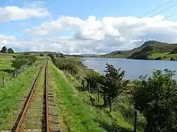 The track of the County Donegal Railways Joint Committee (CDRJC) restored next to Lough Finn, near Fintown station.