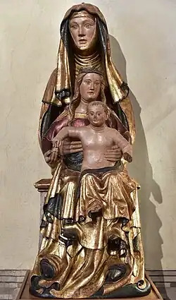 French polychromed wood sculpture (late 14th century), Bargello, Florence