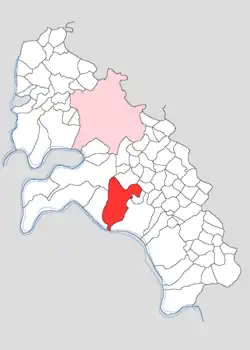 Map showing Basai Muhammadpur in Firozabad block