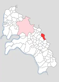 Map showing Bijaipur Nagla Bhaosingh in Firozabad block