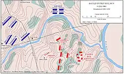 Map 6: Situation at 12:00–12:30 (July 21, 1861)