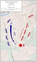 Map 9: Situation at 15:00 (July 21, 1861)