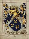 Coat of arms of the King of France (fl 8v)