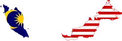 Flag Map of Malaysia