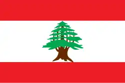 Flag of Lebanon (1943–1990)